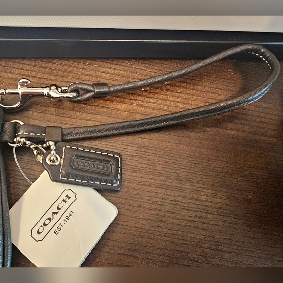 Coach Black Leather Wristlet - Picture 5 of 6